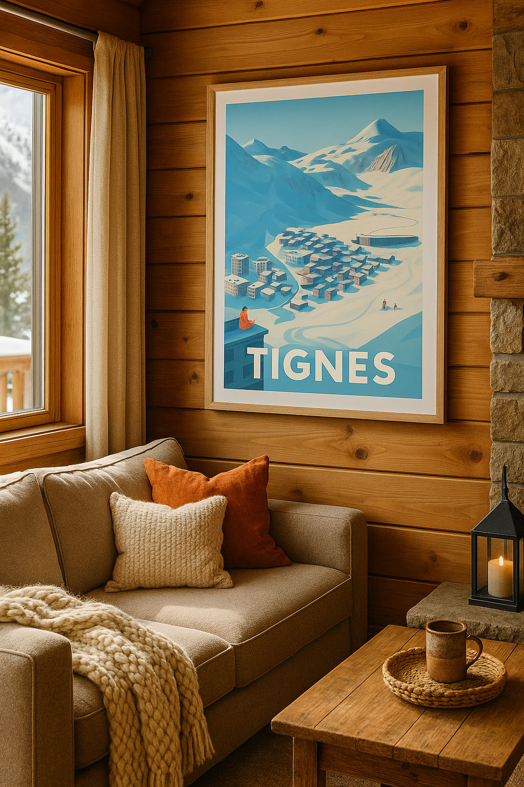 Affiche Tignes — Évasion hivernale au cœur des Alpes · poster d'art de Tignes