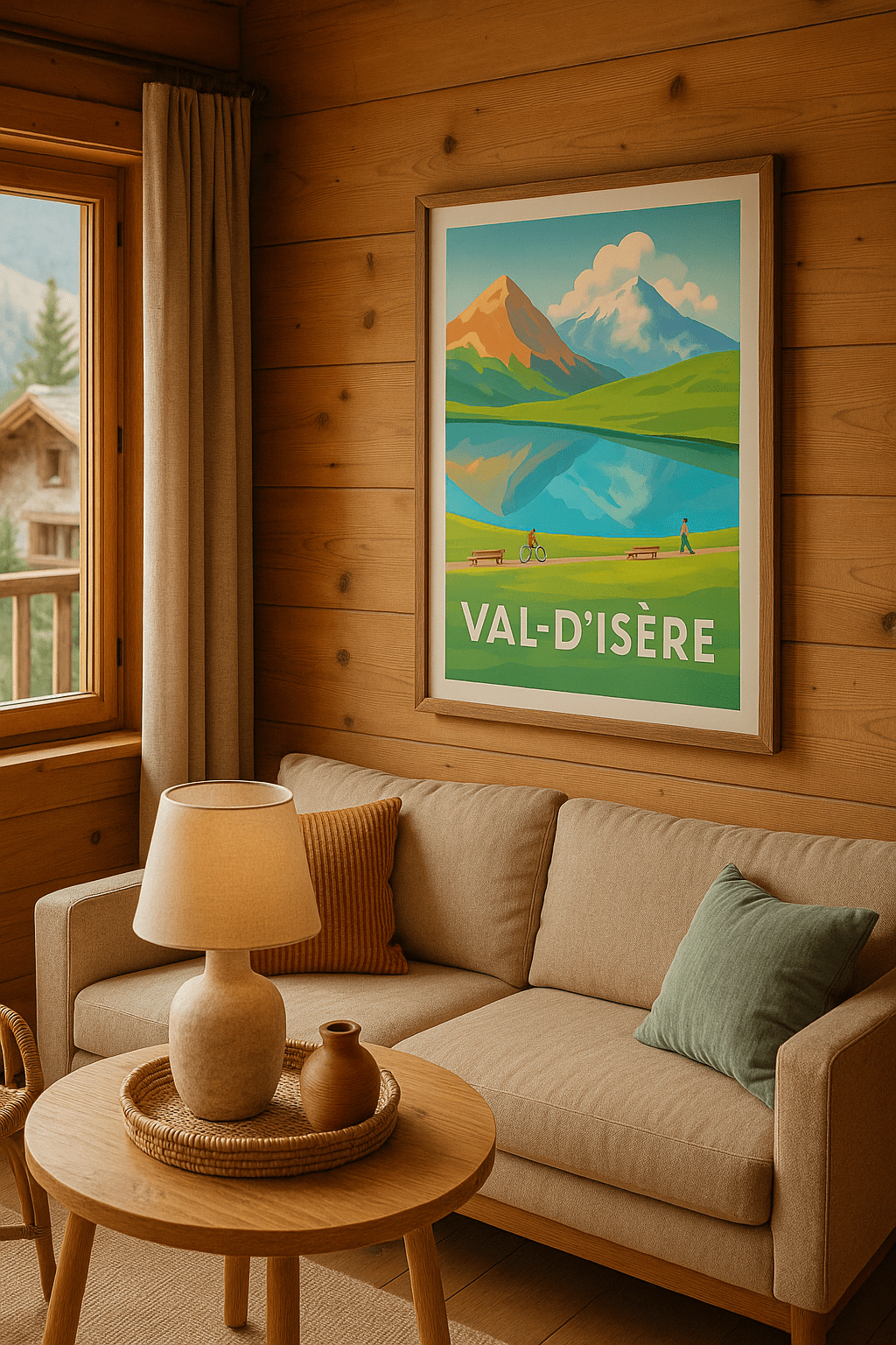 Affiche Val-d'Isère — Harmonie entre Nature et Montagne · poster d'art de Val-d'Isère