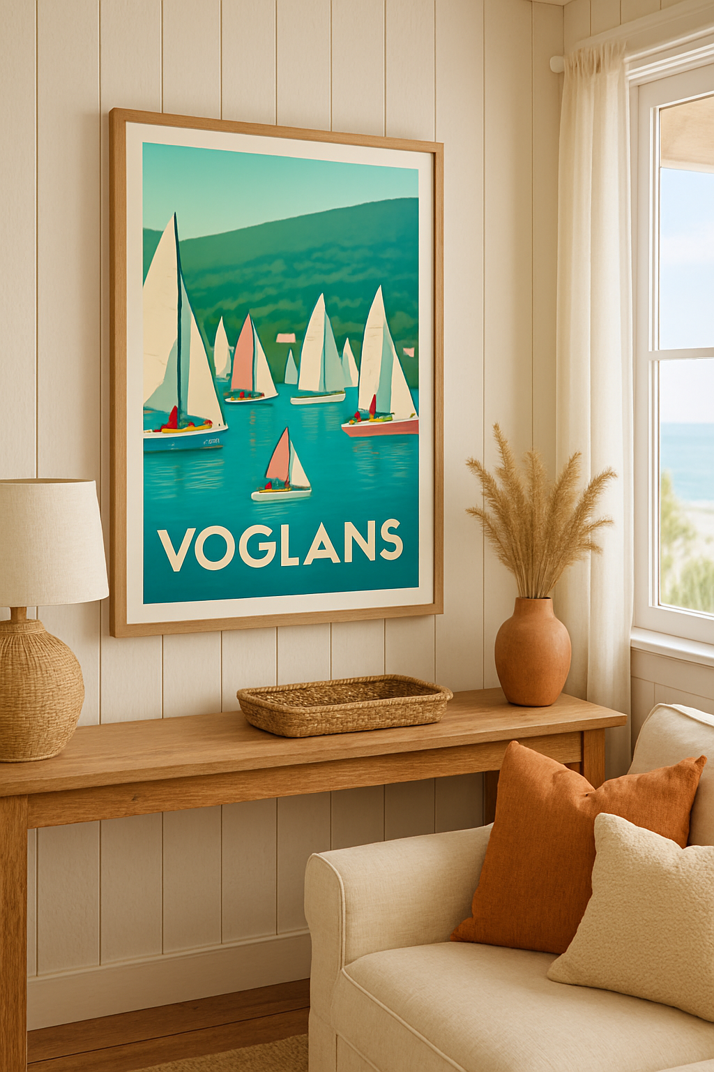 Savoie France Affiche de Voglans - L'Art de la Voile en Douceur