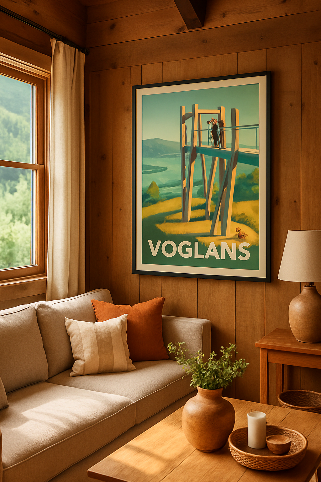 Affiche Voglans — Vue panoramique au belvédère · poster d'art de Voglans