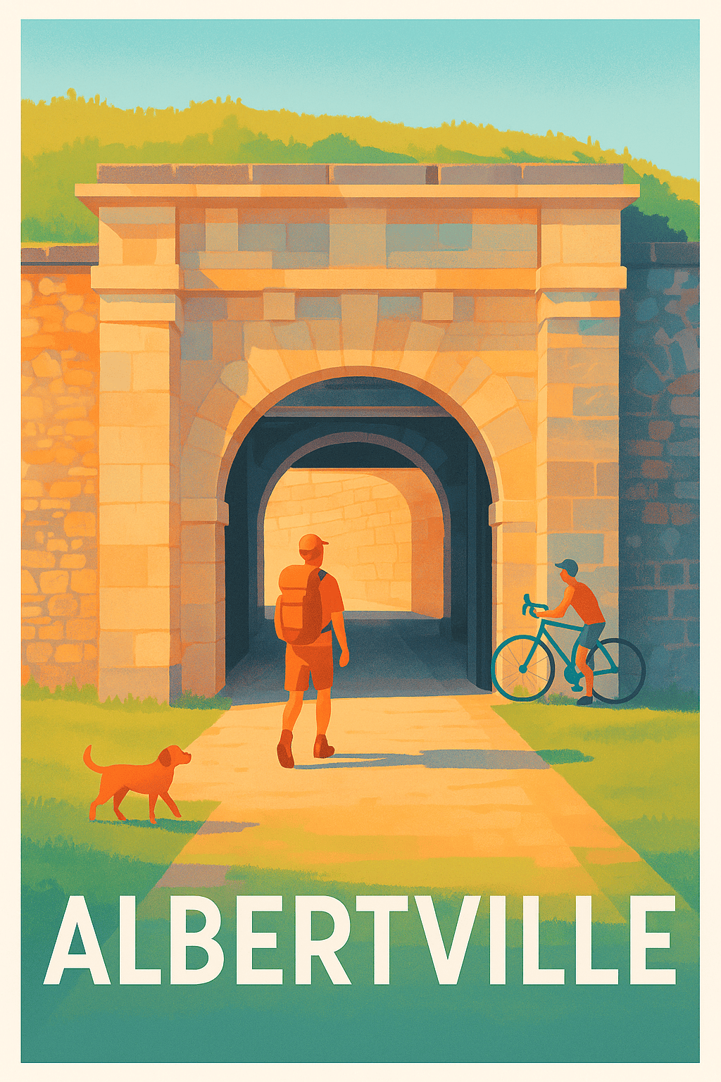 Affiche Albertville — Invitation à la découverte au cœur des fortifications · poster d'art de Albertville