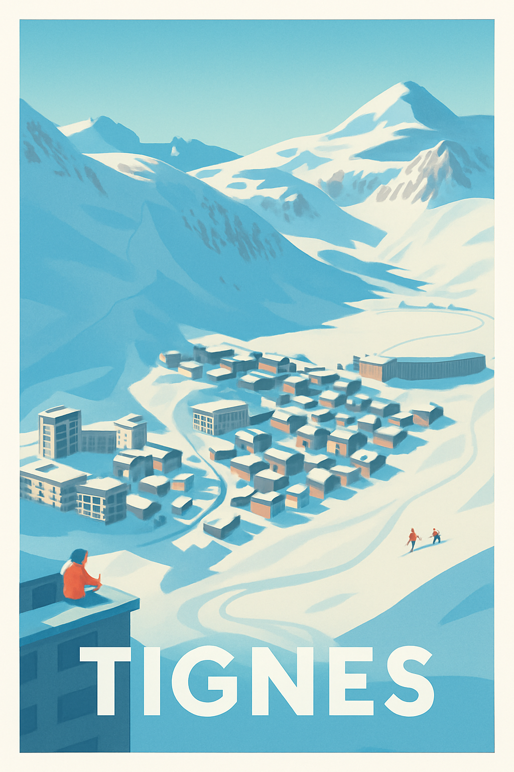 Affiche Tignes — Évasion hivernale au cœur des Alpes · poster d'art de Tignes