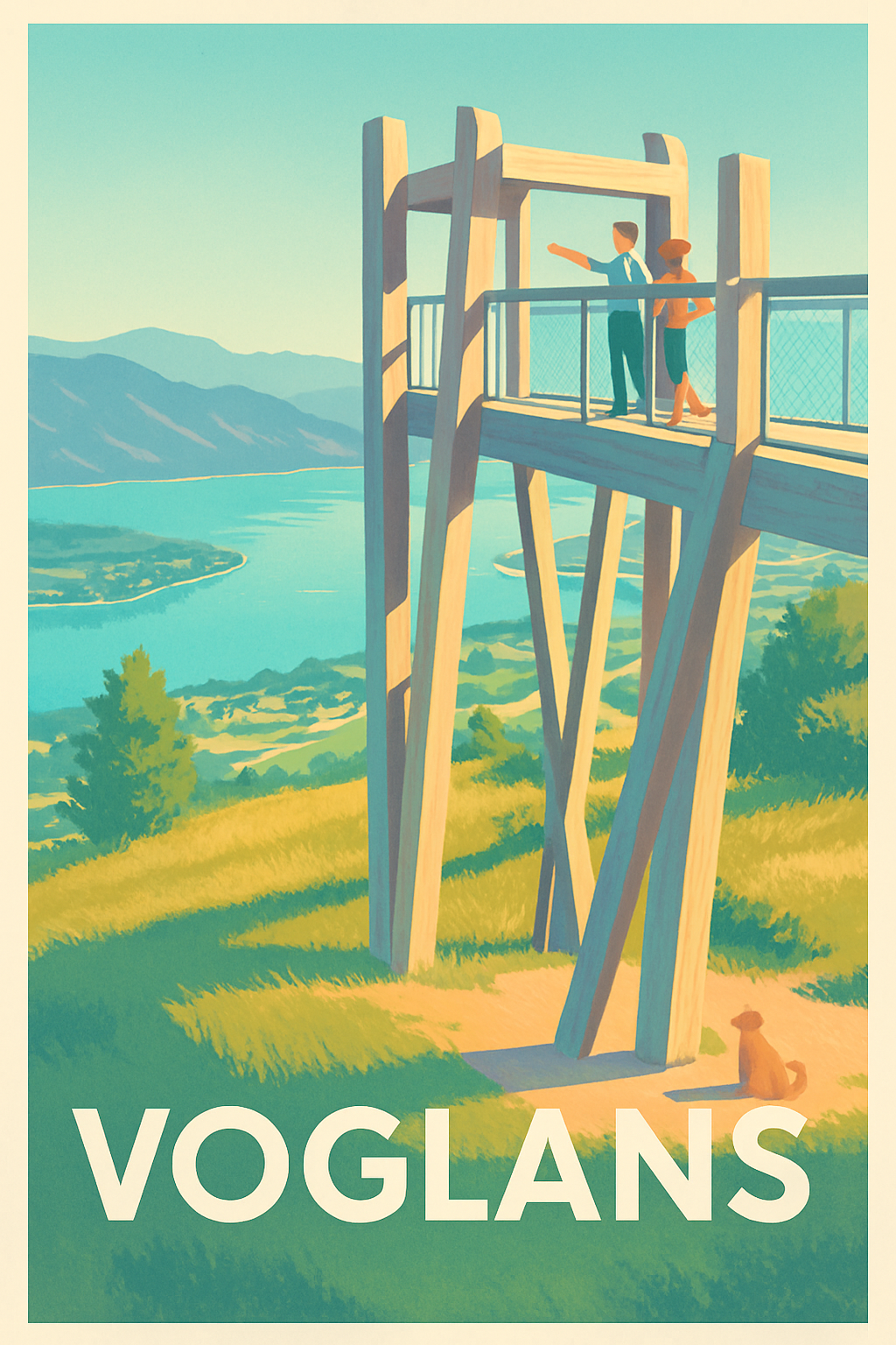 Affiche Voglans — Vue panoramique au belvédère · poster d'art de Voglans