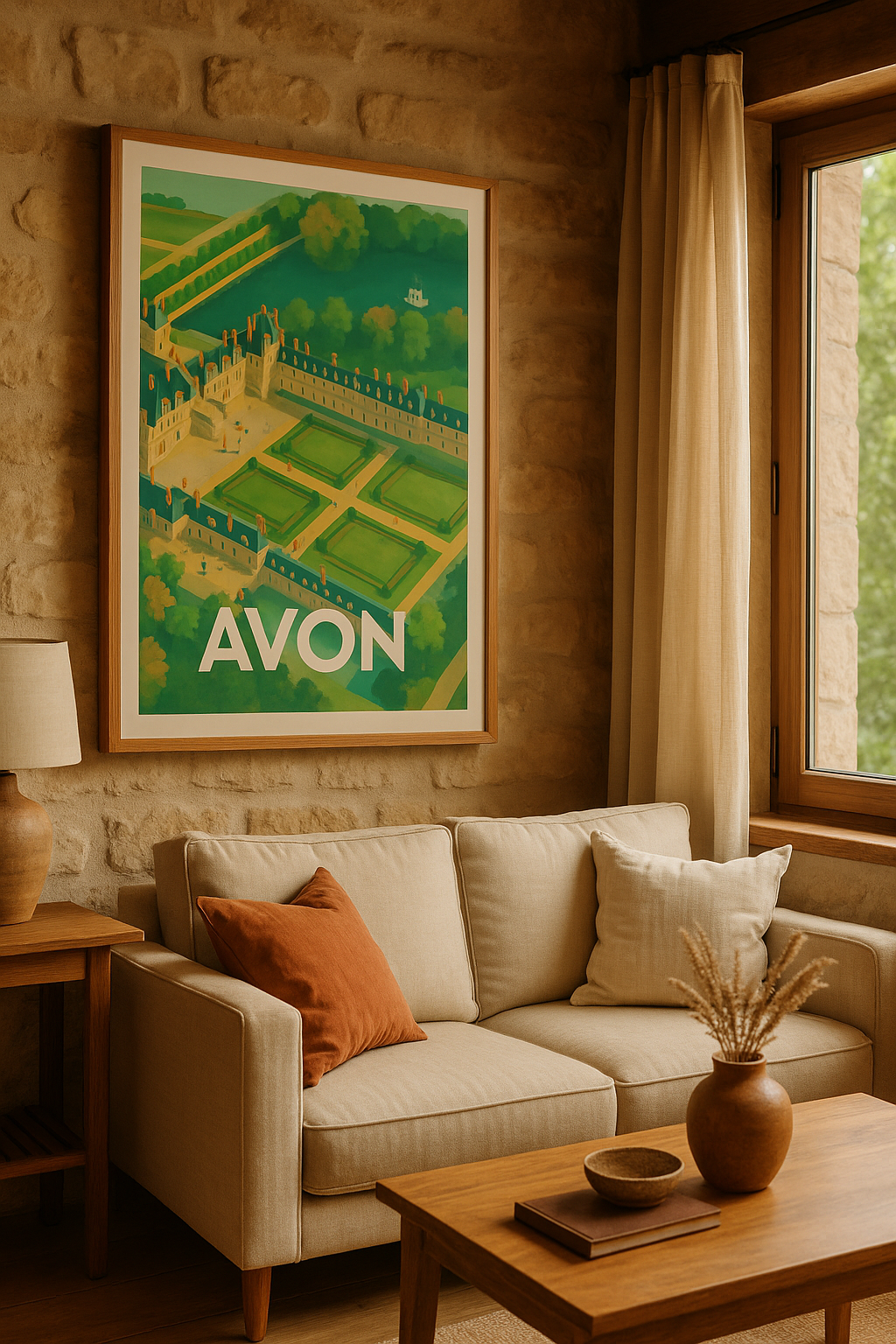 Seine-et-Marne France Affiche de Avon - Élégance et Sérénité au Château