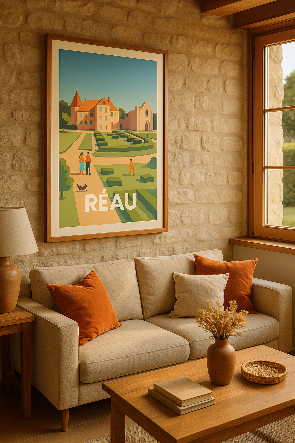 Affiche Réau — Charme et Sérénité au Cœur du Parc · poster d'art de Réau