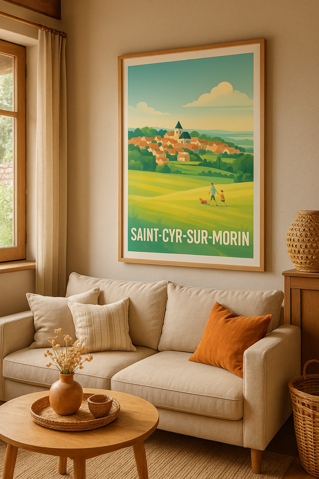 Seine-et-Marne France Affiche Saint-Cyr-sur-Morin - Charme pastoral et douceur de vivre