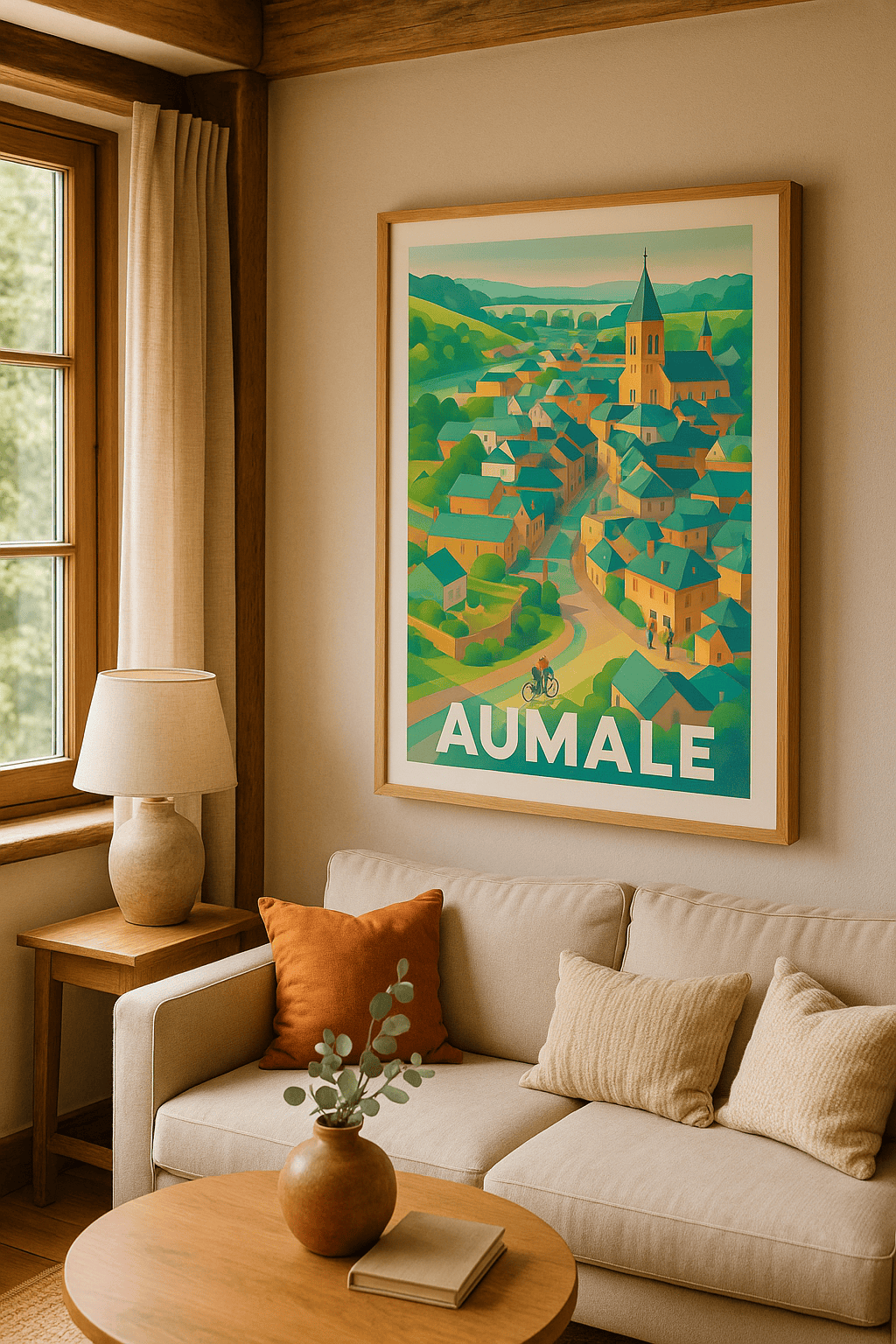 Affiche Aumale — Charme pittoresque de la vallée · poster d'art de Aumale