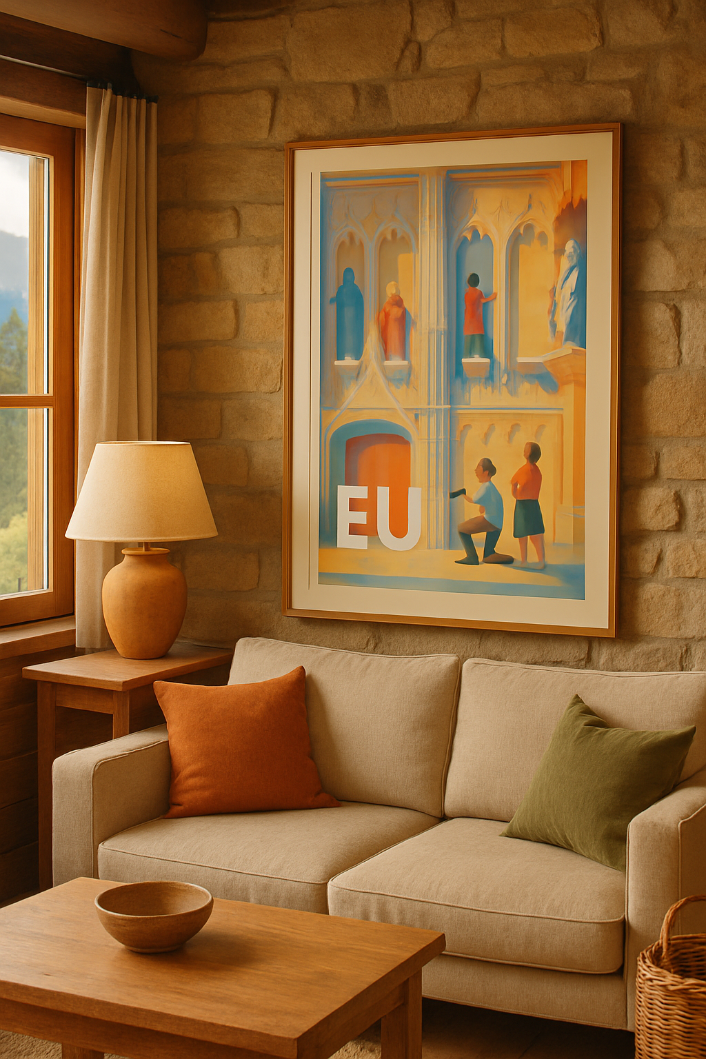 Seine-Maritime France Affiche de Eu - Charme et histoire gothique en Normandie