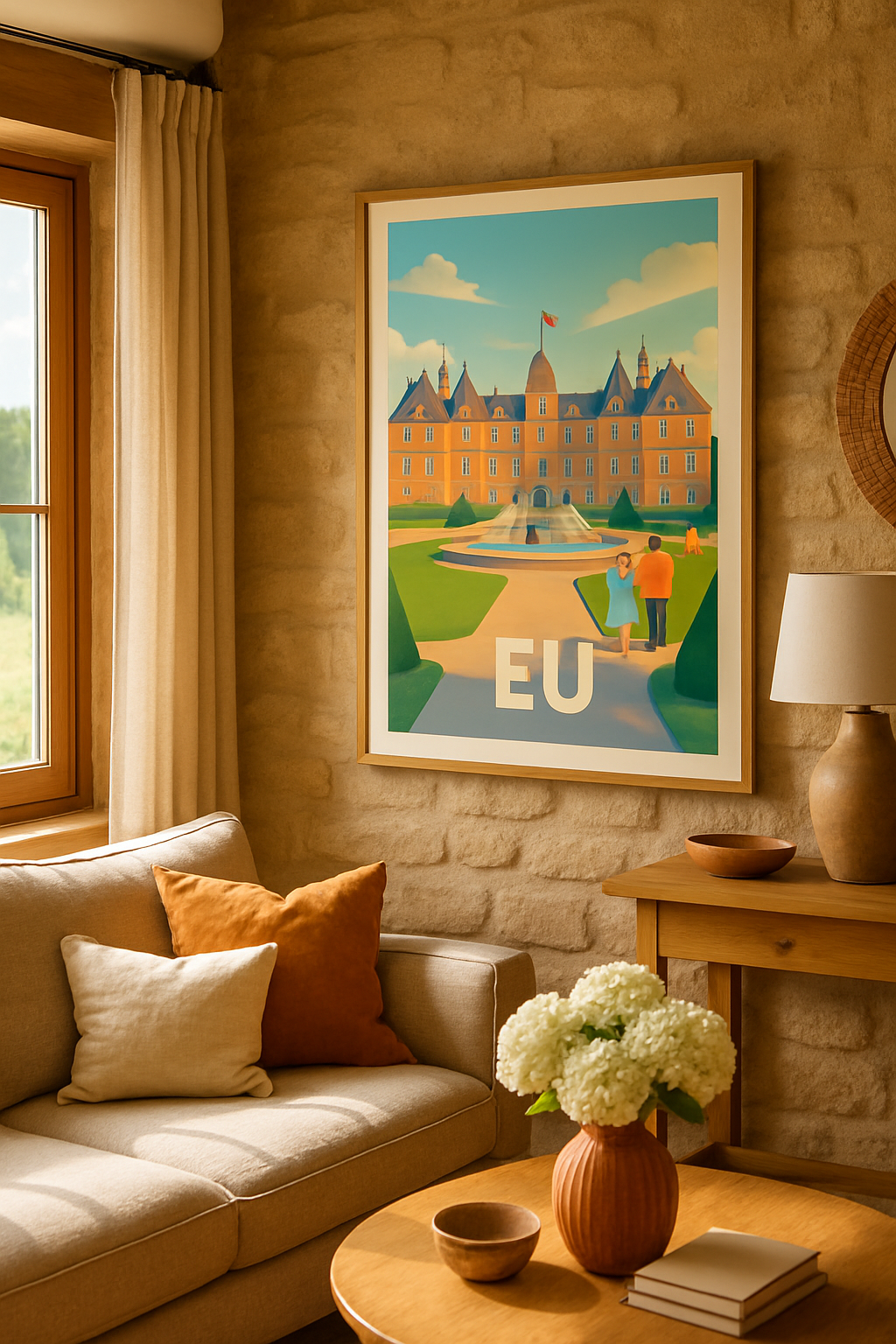 Affiche Eu — Élégance et sérénité en Normandie · poster d'art de Eu