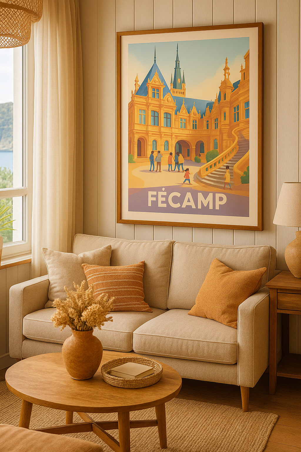 Seine-Maritime France Affiche de Fécamp - Charme et histoire normande