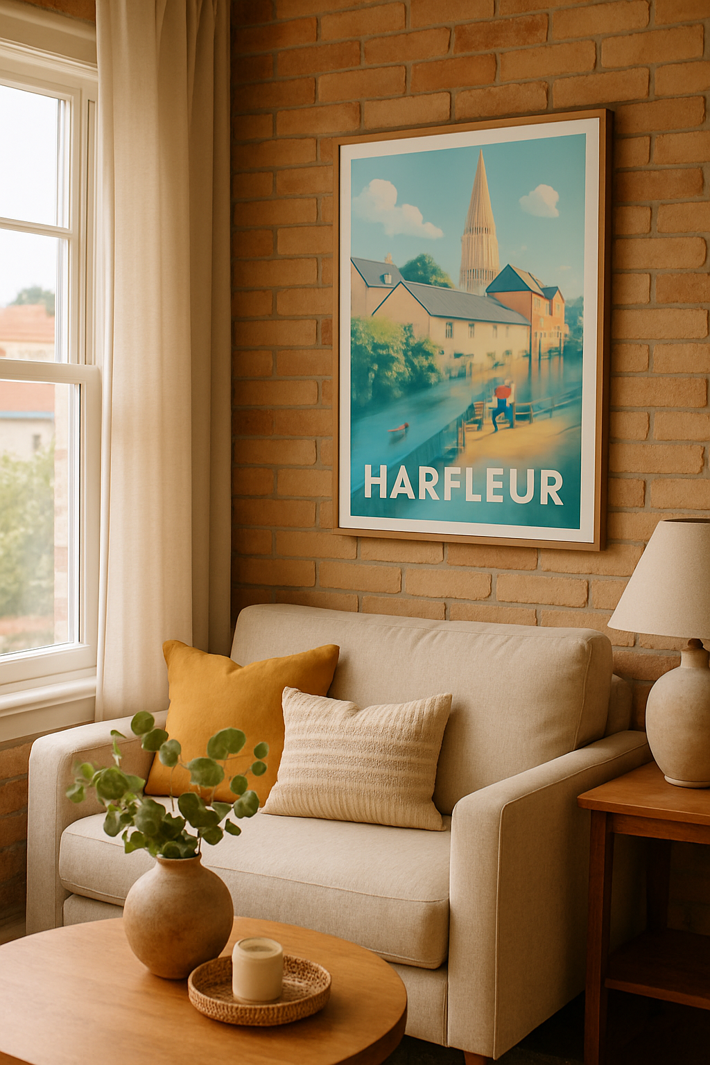 Seine-Maritime France Affiche de Harfleur - Balade paisible au bord de l'eau