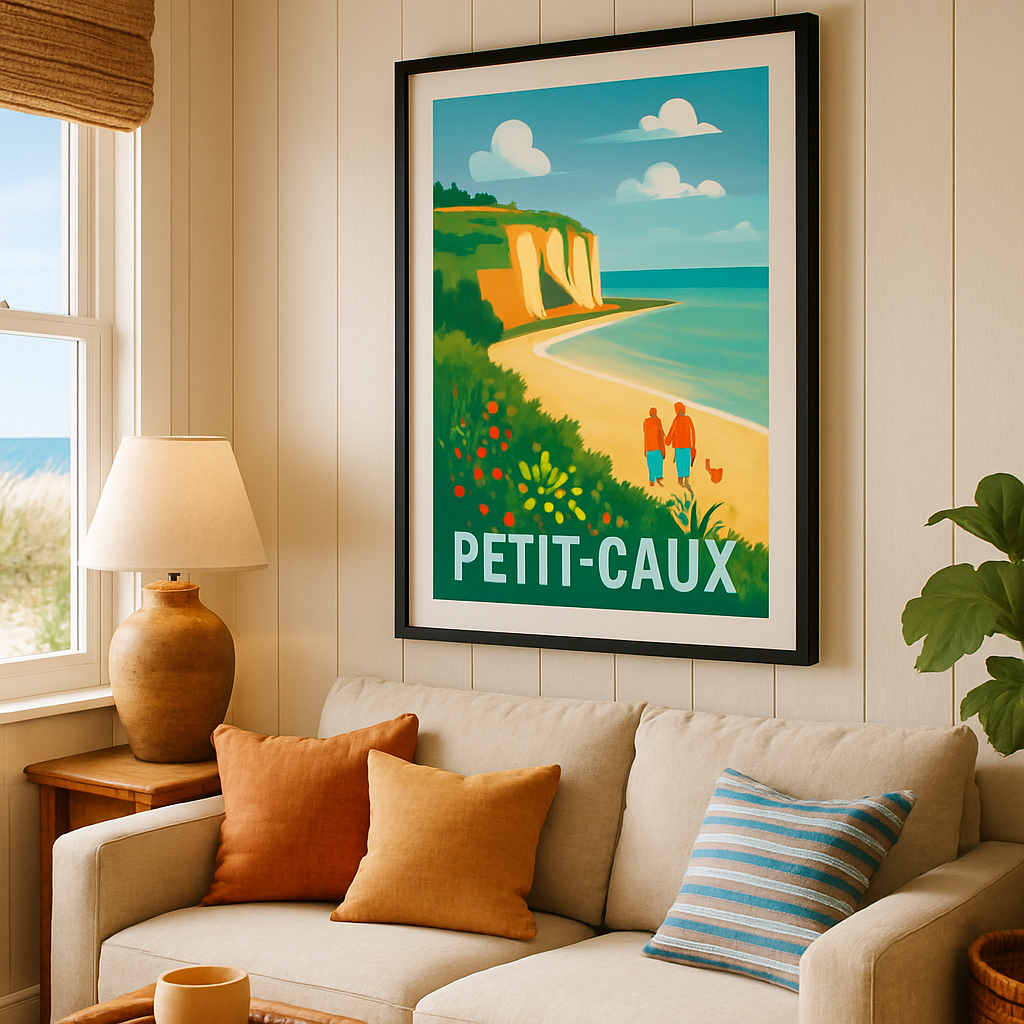 Affiche Petit-Caux — Évasion et nature en bord de mer · poster d'art de Petit-Caux