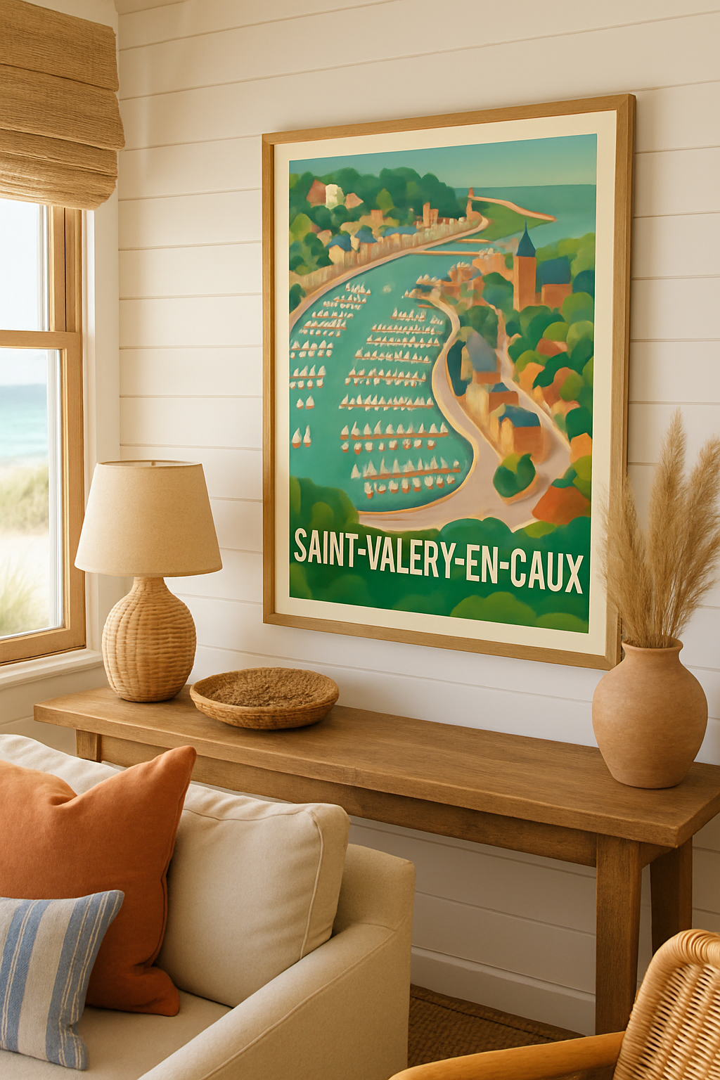 Seine-Maritime France Affiche de Saint-Valery-en-Caux - Charme maritime et douceur normande