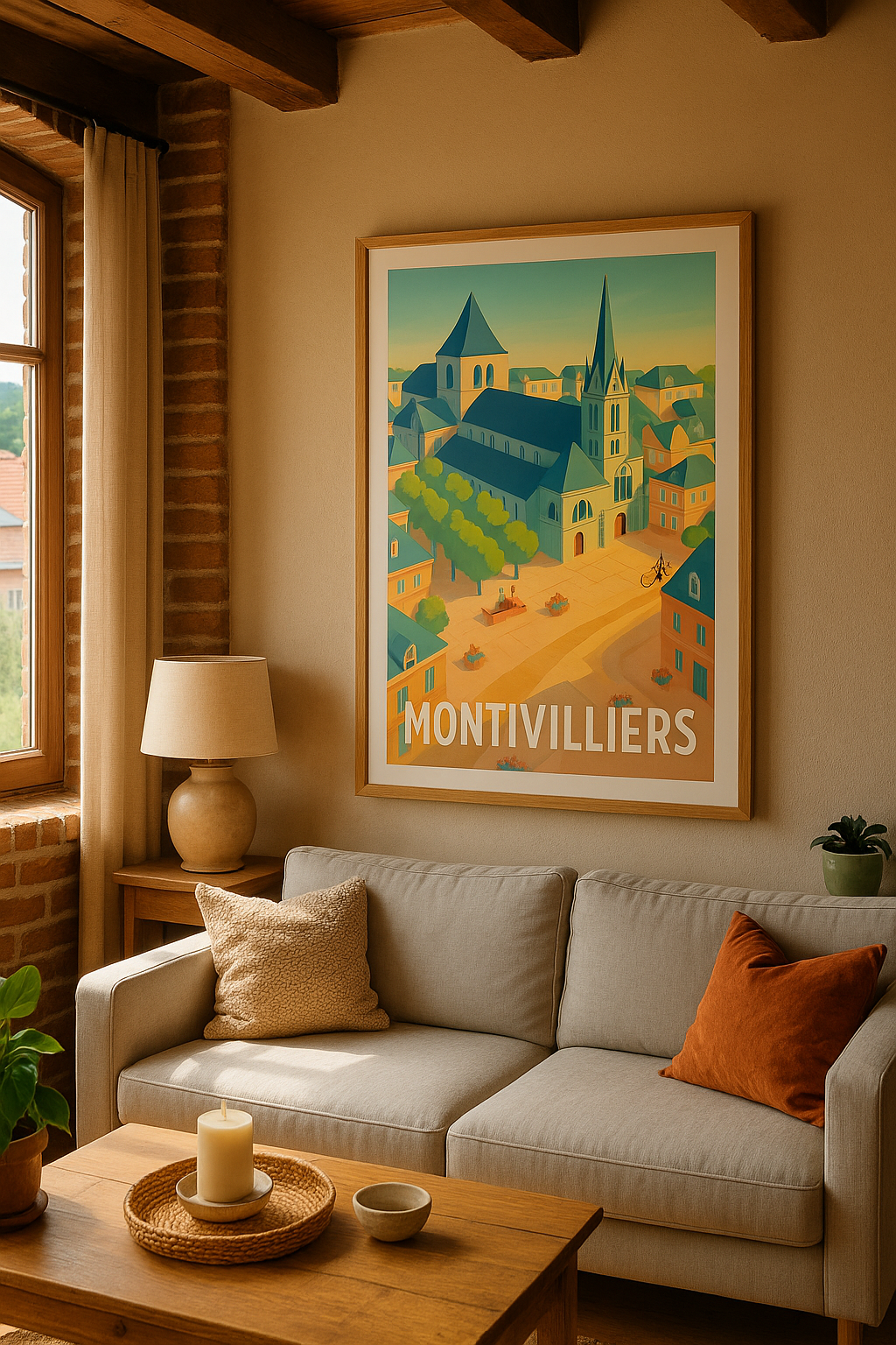 Affiche Montivilliers — Charme et Sérénité normande · poster d'art de Montivilliers