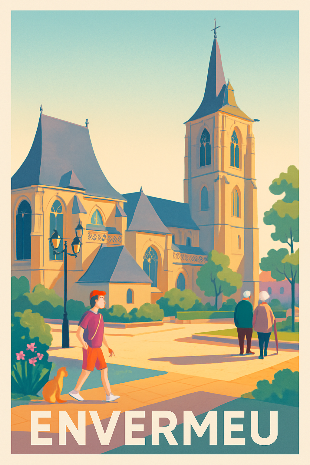 Seine-Maritime France Pas de Cadre / 20 × 30cm Affiche de Envermeu - Charme et sérénité au cœur de la ville