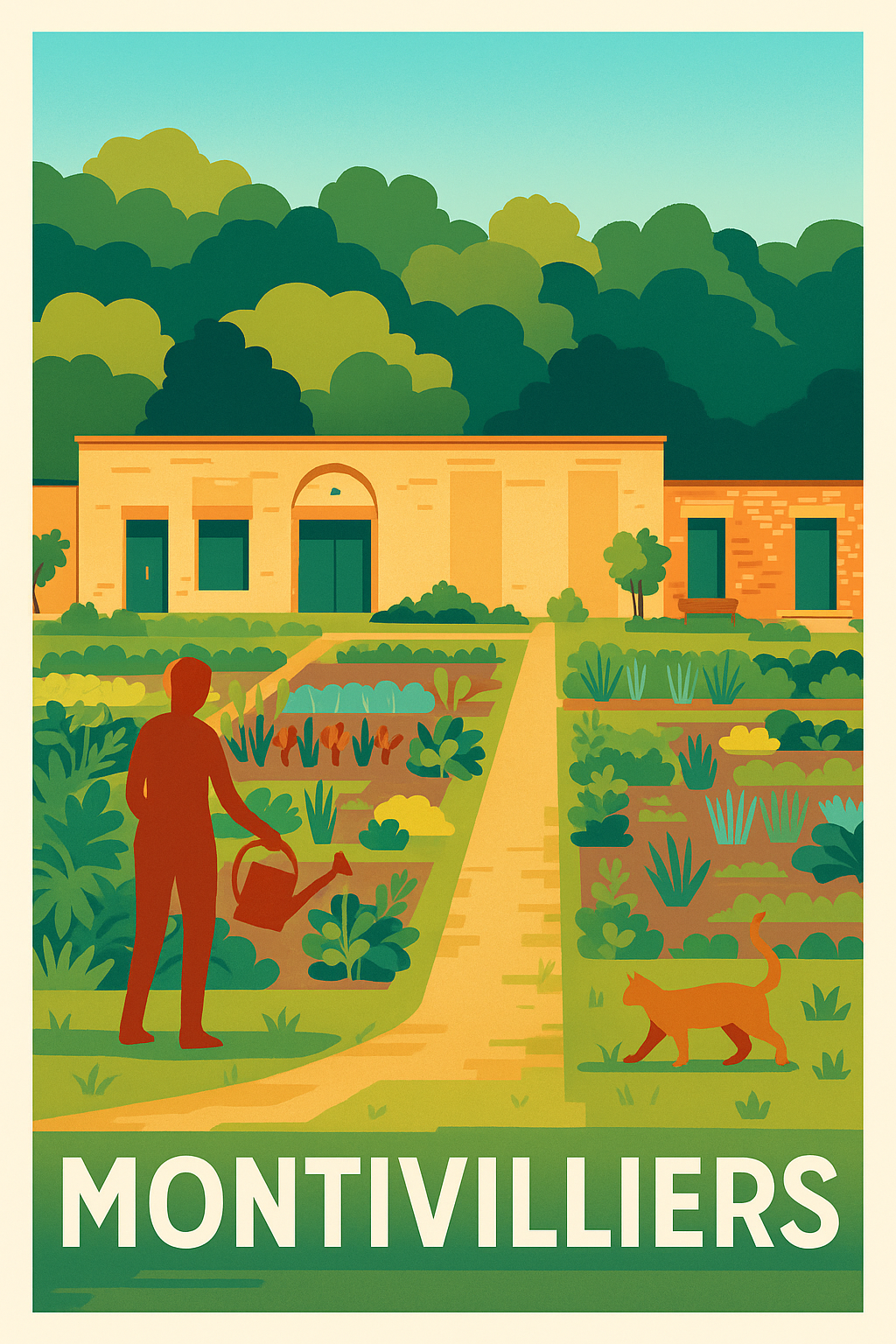 Seine-Maritime France Pas de Cadre / 20 × 30cm Affiche Montivilliers - Jardin et sérénité en Normandie