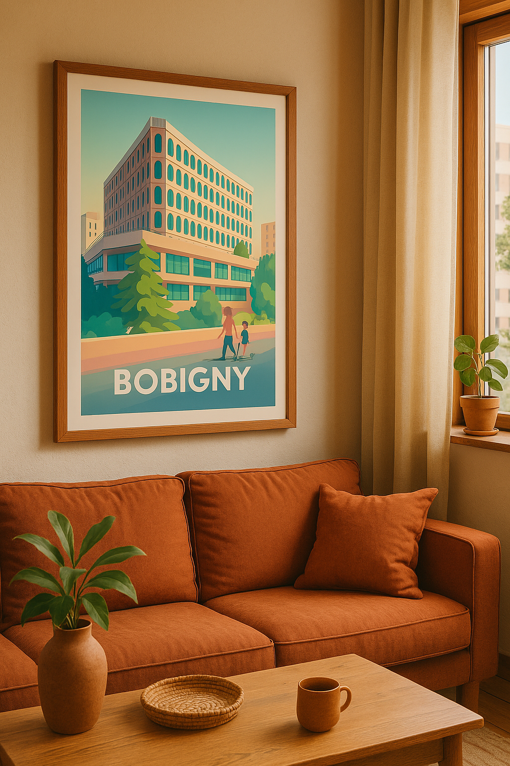 Seine-Saint-Denis France Affiche de Bobigny - L'architecture moderniste à l'honneur