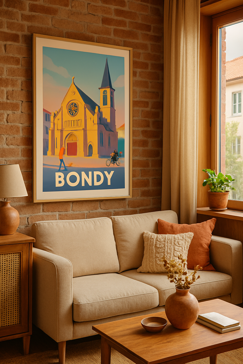 Affiche Bondy — Charme et sérénité au cœur de la ville · poster d'art de Bondy