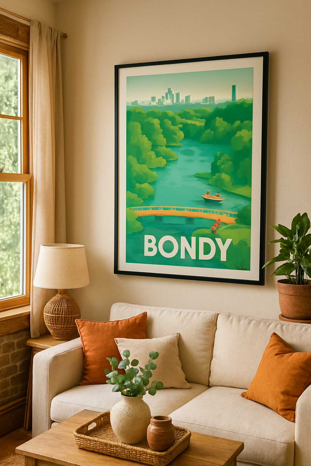 Seine-Saint-Denis France Affiche de Bondy - Échappée verte en pleine ville