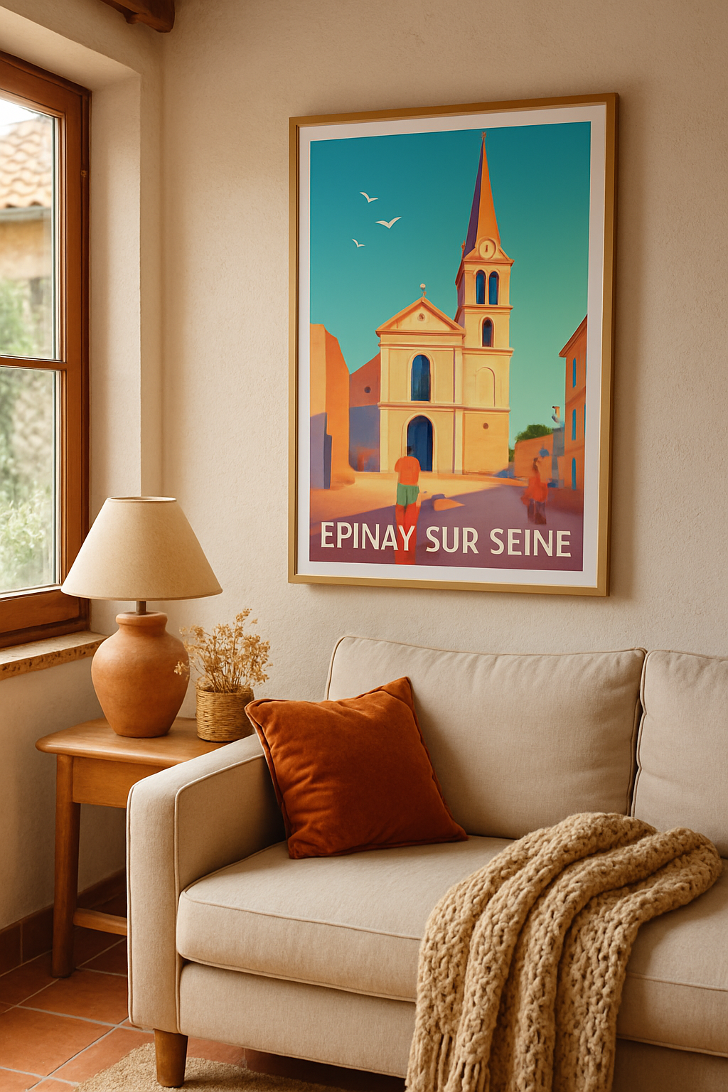 Seine-Saint-Denis France Affiche de Épinay-sur-Seine - Charme et douceur au cœur de la ville