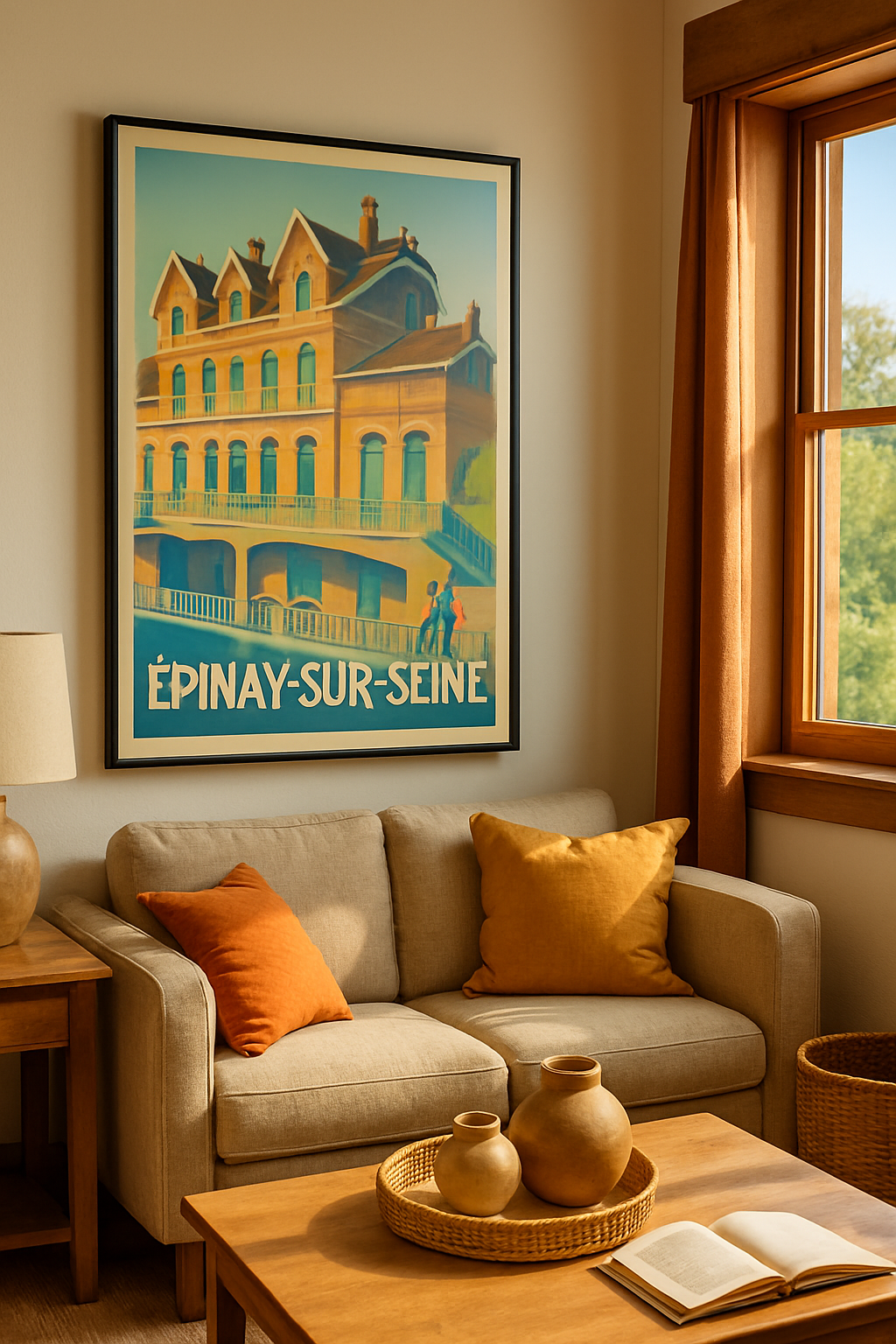 Seine-Saint-Denis France Affiche de Épinay-sur-Seine - Charme et douceur de la Seine
