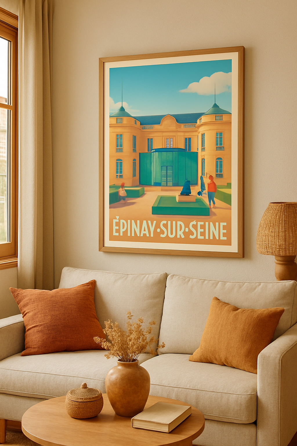 Seine-Saint-Denis France Affiche de Épinay-sur-Seine - Charme et élégance urbaine