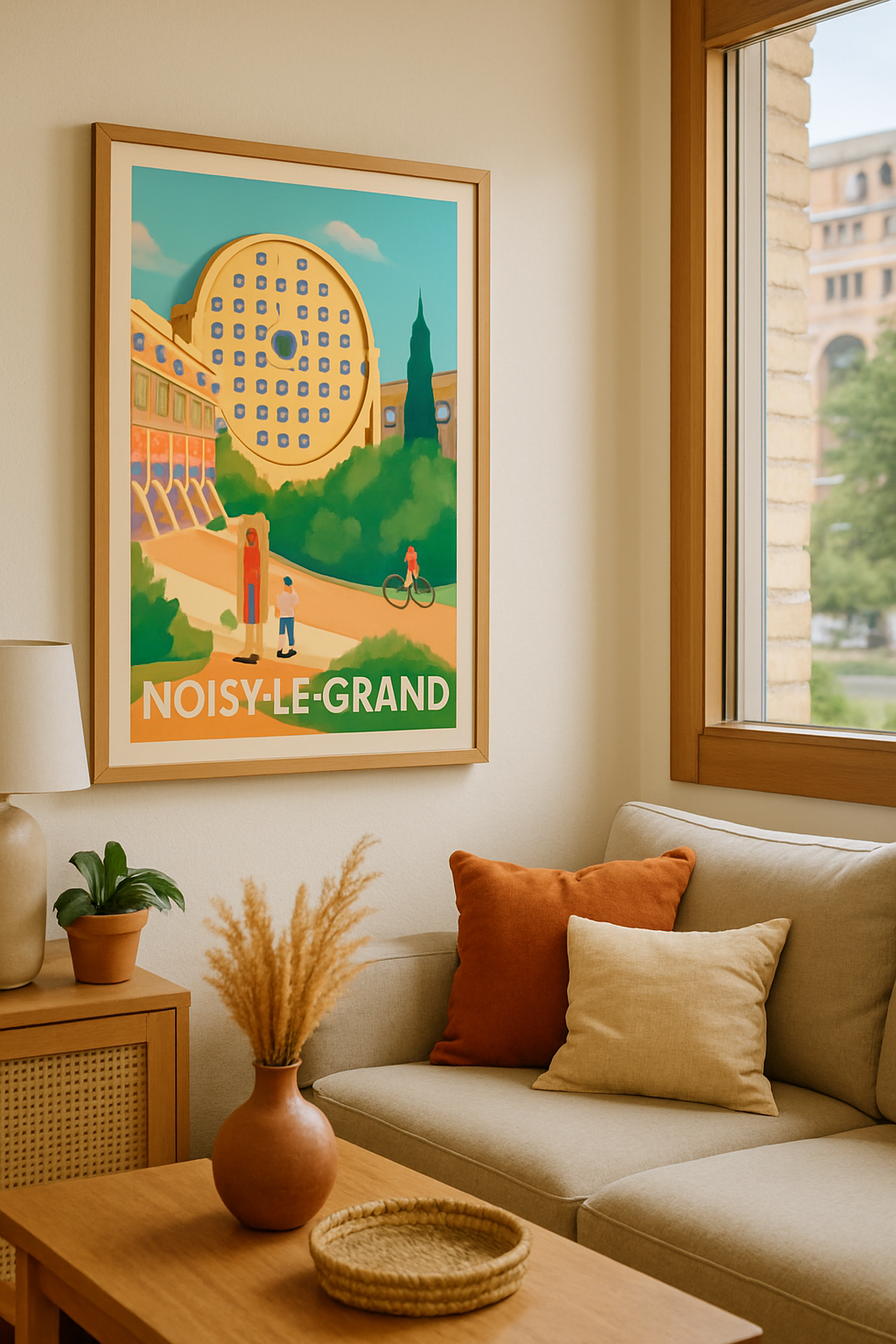 Affiche Noisy-le-Grand — Charme et modernité au cœur de la ville · poster d'art de Noisy-le-Grand