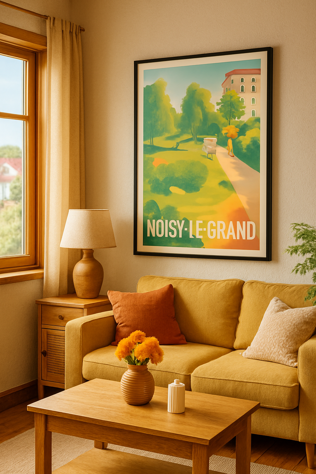 Affiche Noisy-le-Grand — Havre de verdure et sérénité · poster d'art de Noisy-le-Grand