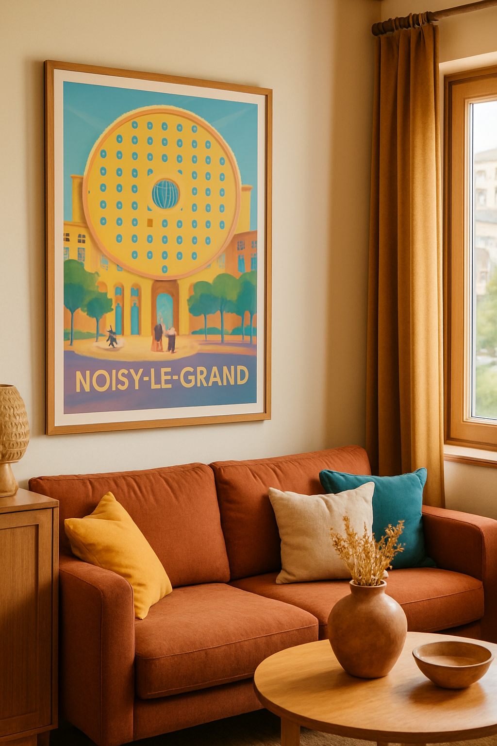 Seine-Saint-Denis France Affiche de Noisy-le-Grand - L’architecture emblématique au cœur de la ville