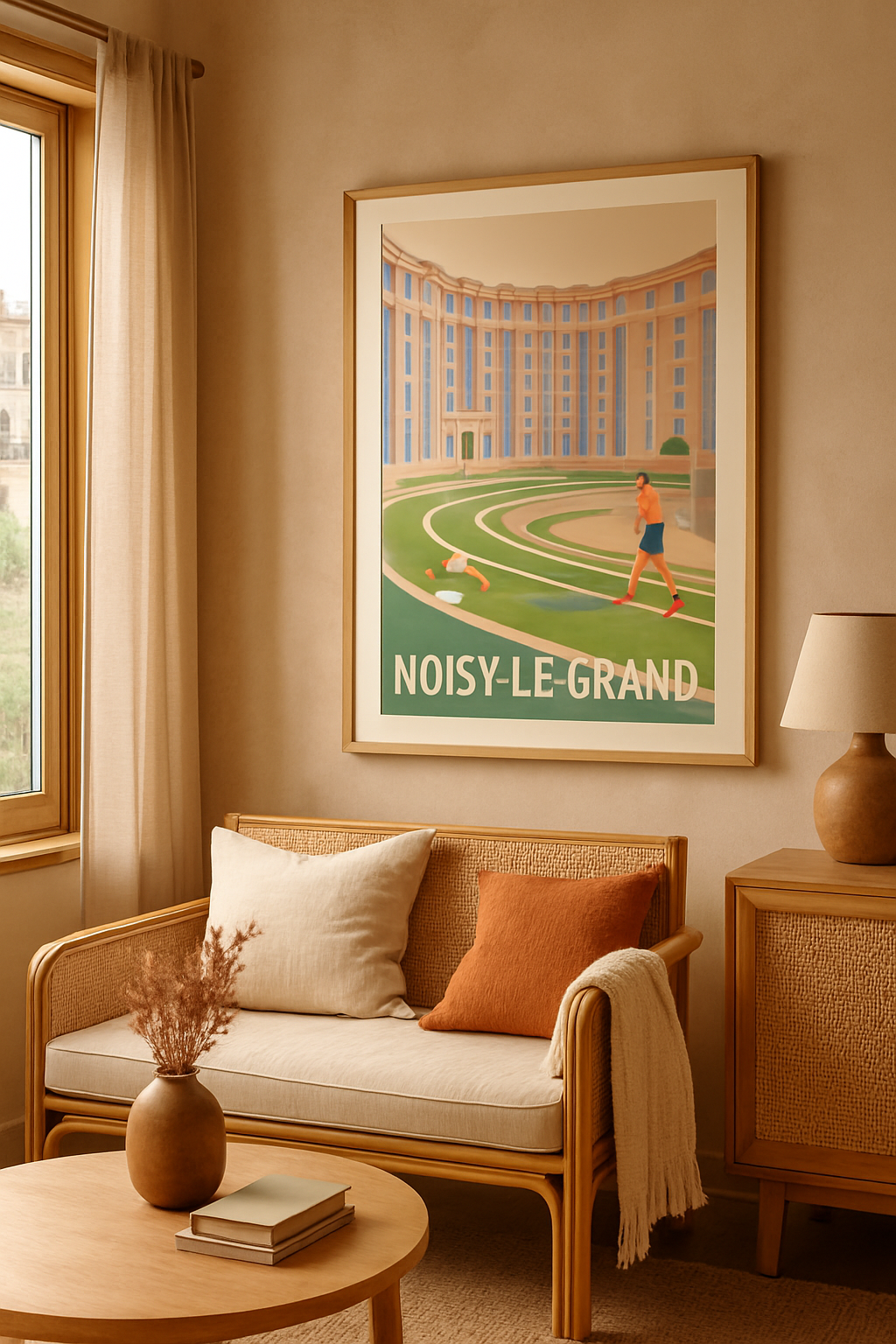 Affiche Noisy-le-Grand — L'élégance architecturale au cœur de la ville · poster d'art de Noisy-le-Grand