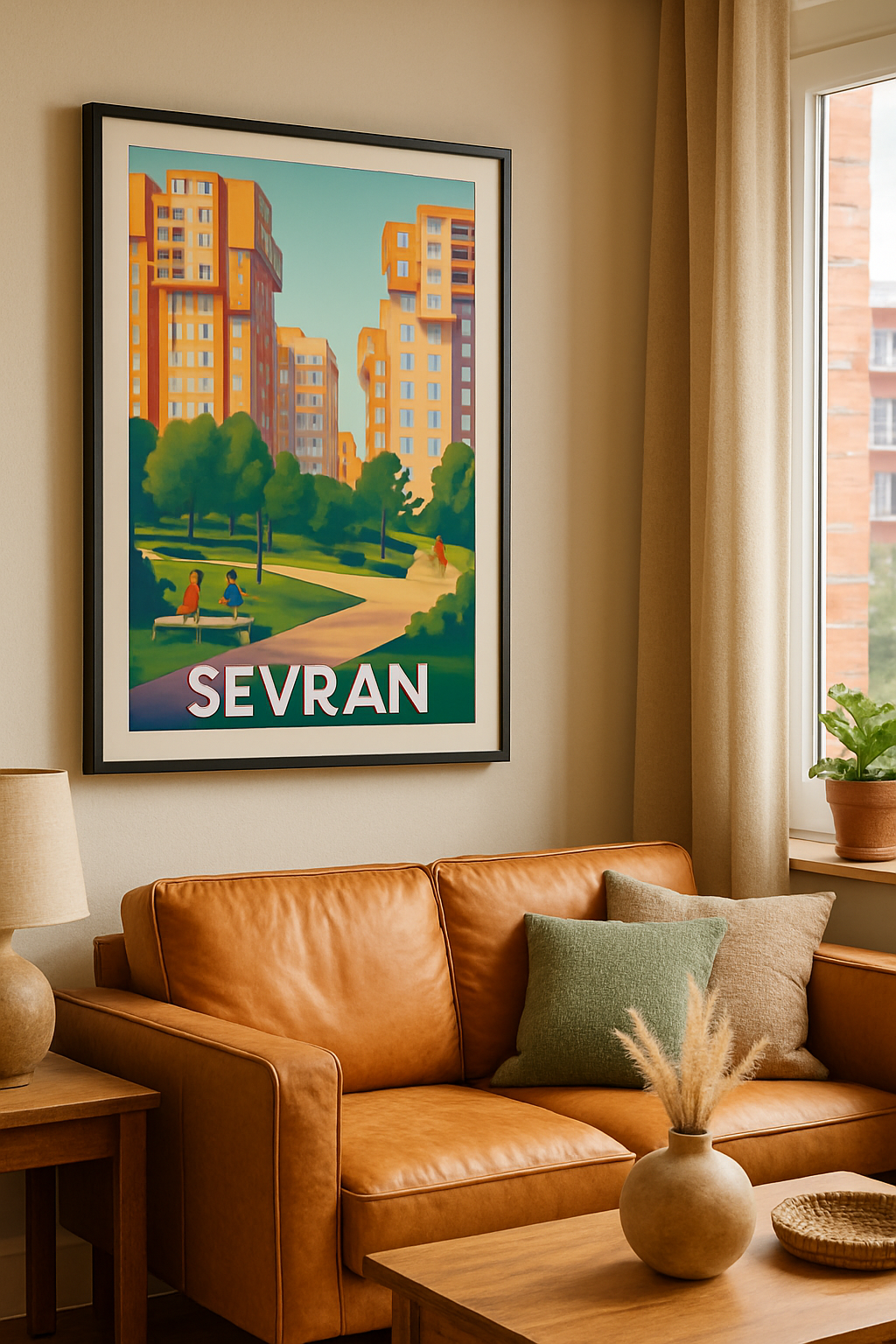Seine-Saint-Denis France Affiche de Sevran - Un coin de vie urbaine paisible