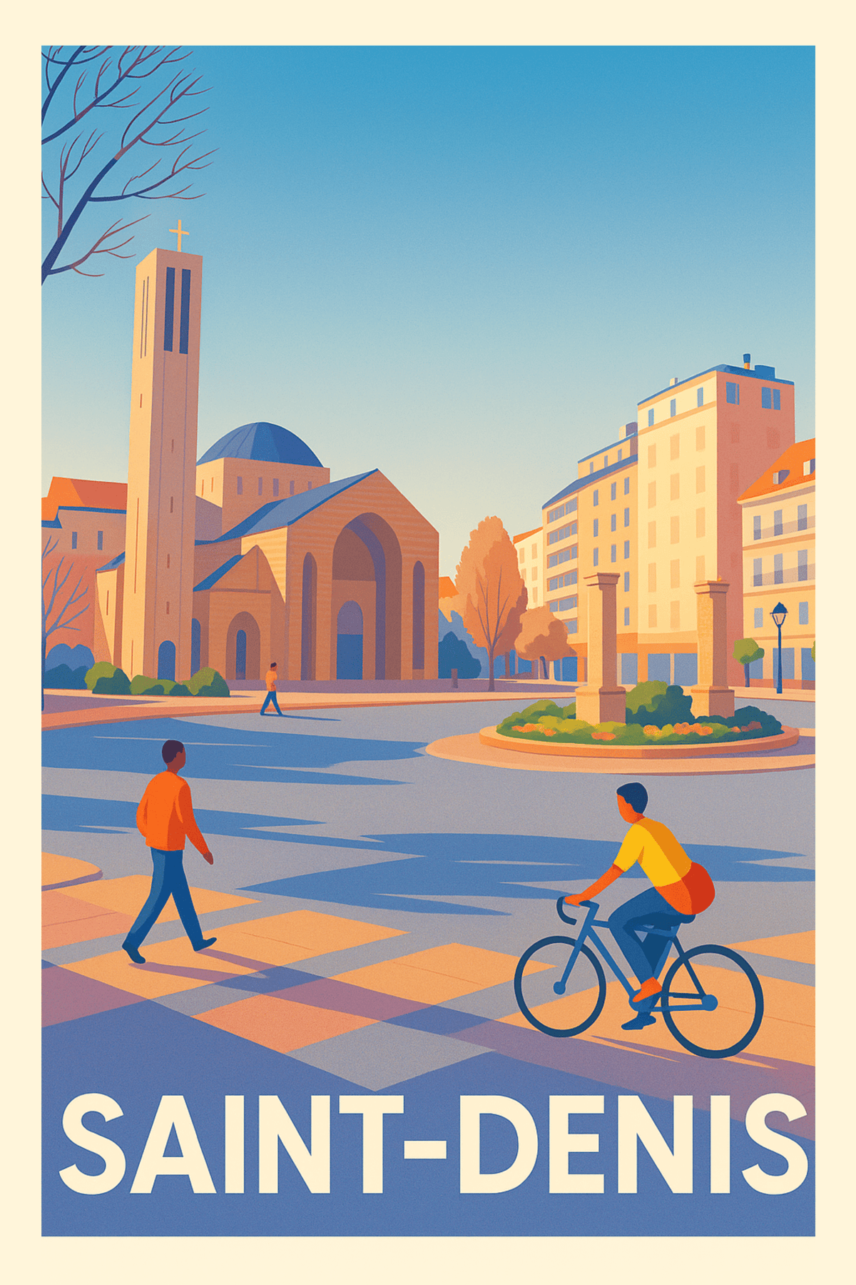 Affiche Saint-Denis — Un souffle de douceur urbaine · poster d'art de Saint-Denis