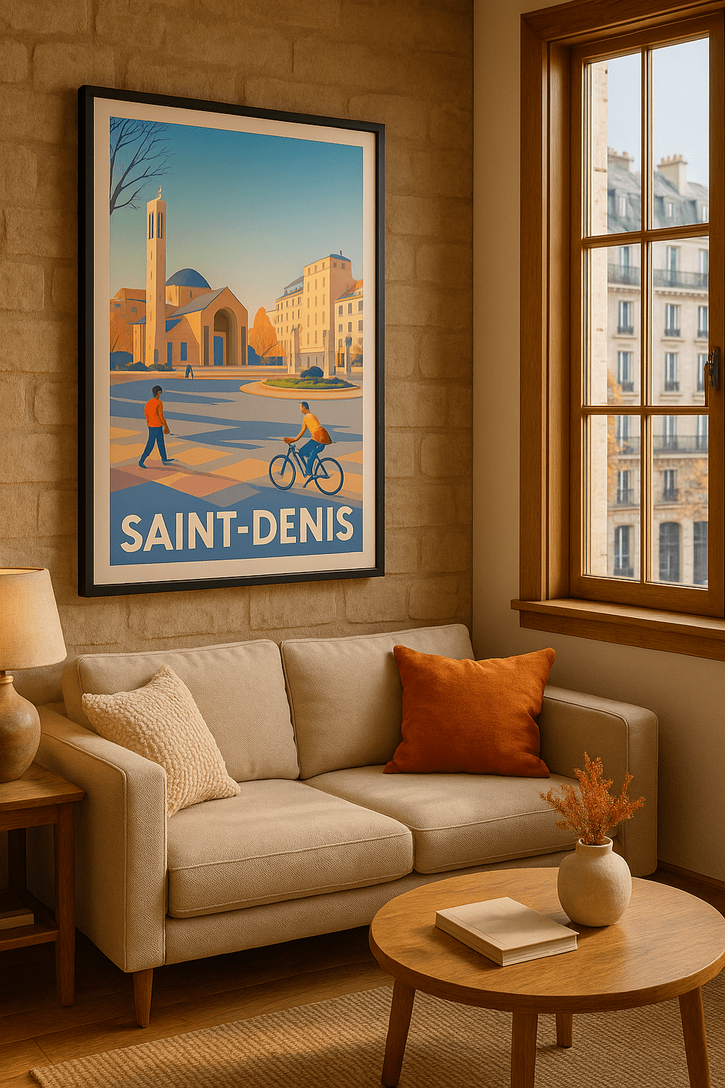 Affiche Saint-Denis — Un souffle de douceur urbaine · poster d'art de Saint-Denis