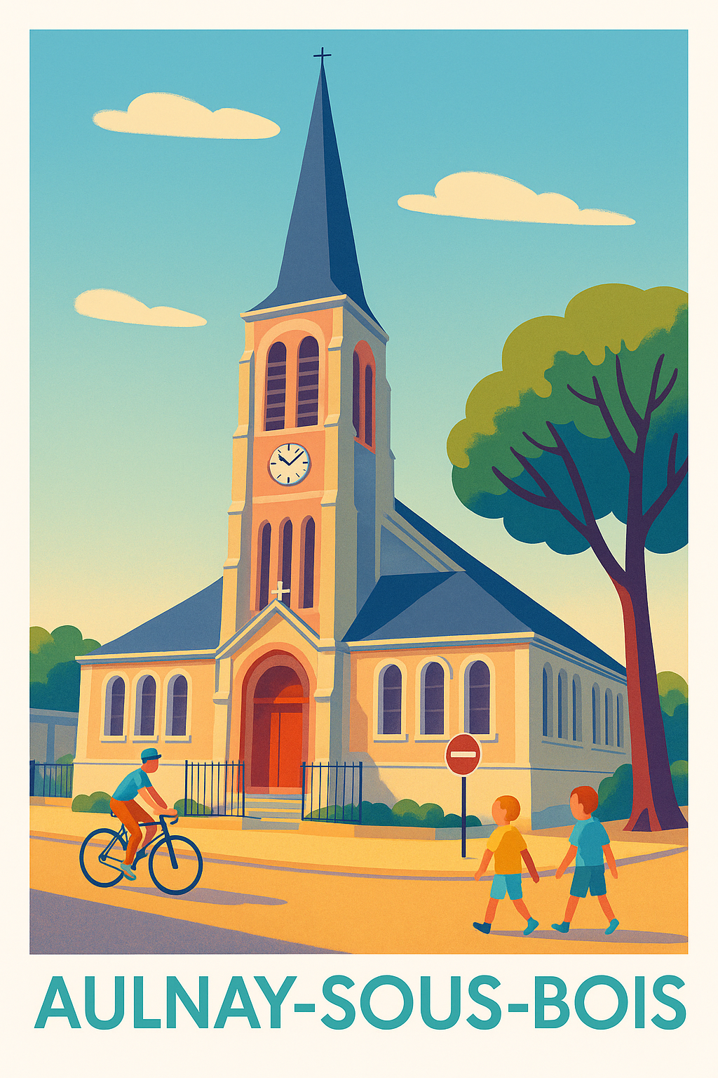 Affiche Aulnay-sous-Bois — L'authenticité aux portes de Paris · poster d'art de Aulnay-sous-Bois