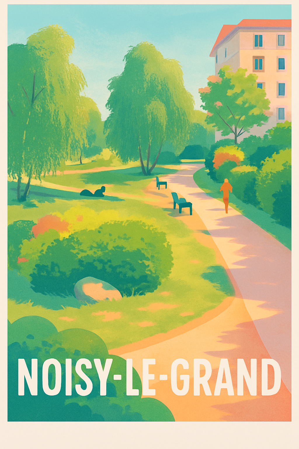 Seine-Saint-Denis France Pas de Cadre / 20 × 30cm Affiche de Noisy-le-Grand - Havre de verdure et sérénité