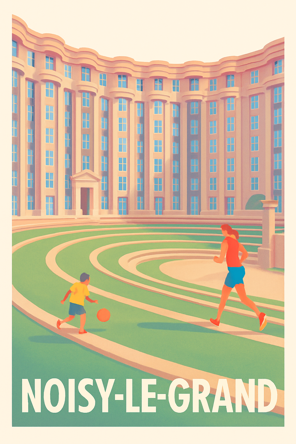 Affiche Noisy-le-Grand — L'élégance architecturale au cœur de la ville · poster d'art de Noisy-le-Grand