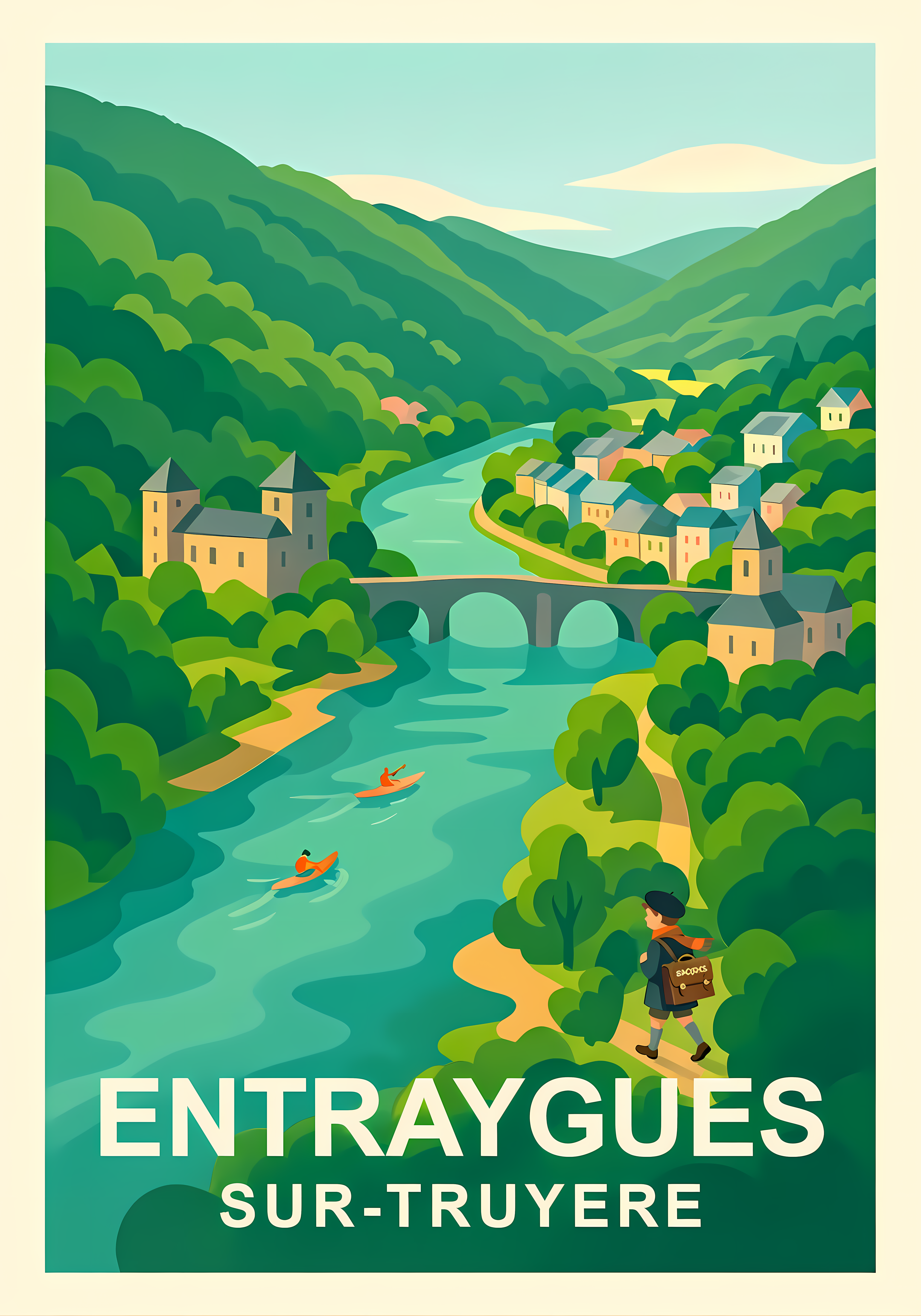 Affiche de Entraygues-sur-Truyère - Havre de verdure et sérénité