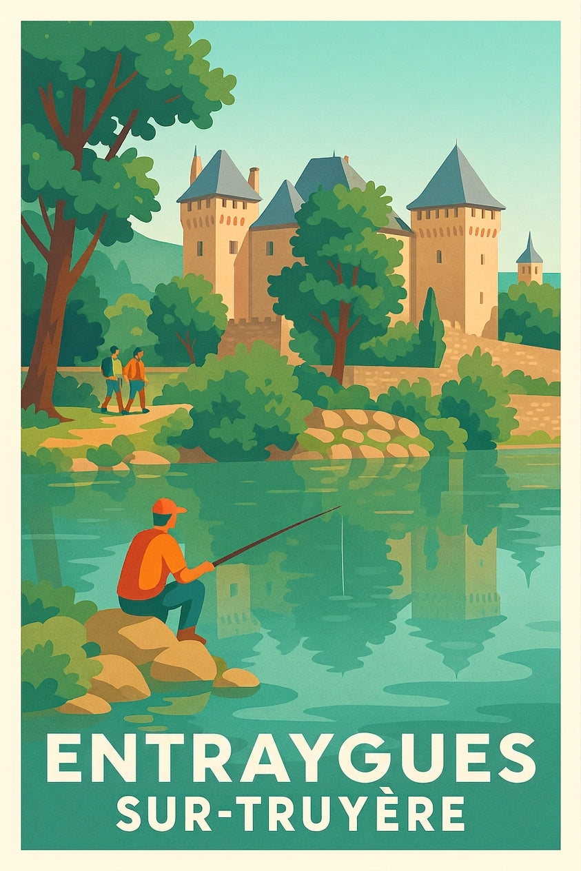 Affiche de Entraygues-sur-Truyère - Évasion bucolique au bord de l'eau
