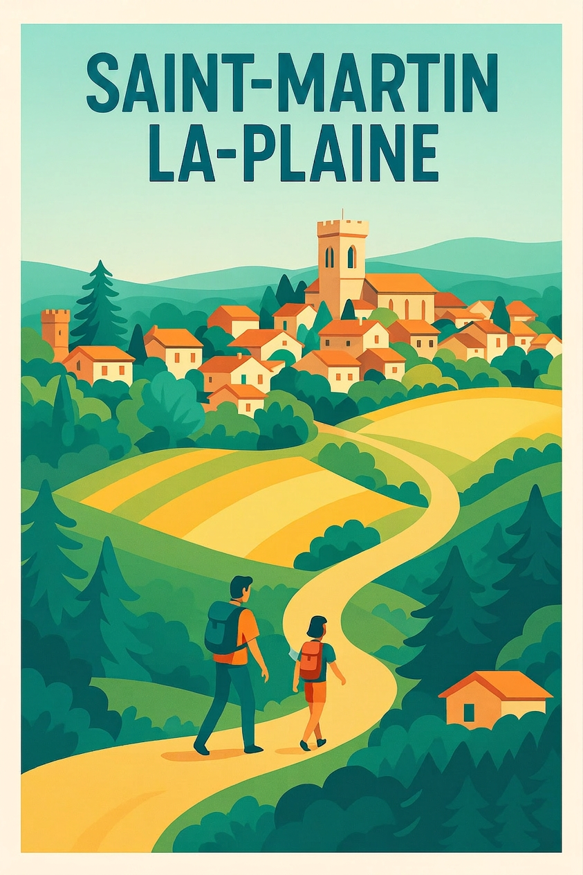 Affiche de Saint-Martin-la-Plaine - Flânerie bucolique au cœur de la nature
