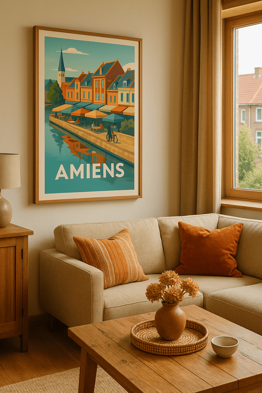 Somme France Affiche de Amiens - Charme pittoresque au bord de l'eau