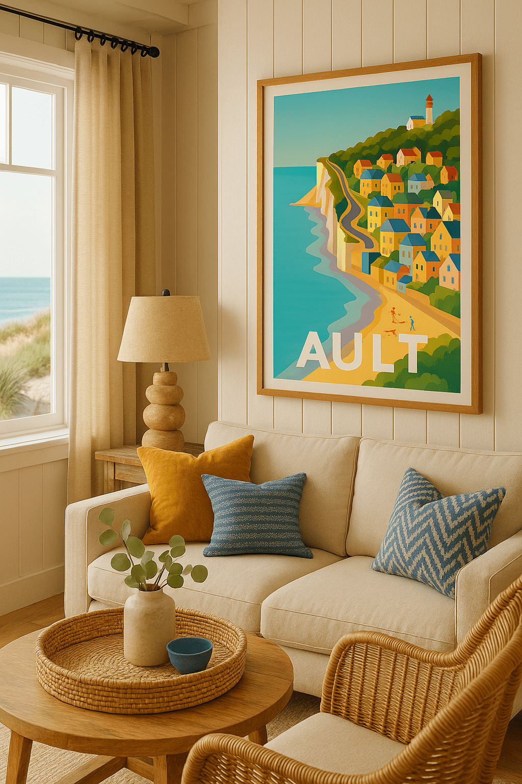 Affiche Ault — Charme côtier et couleurs éclatantes · poster d'art de Ault