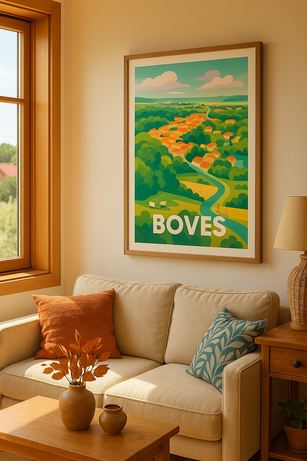 Affiche Boves — Charme bucolique et douceur de vivre · poster d'art de Boves