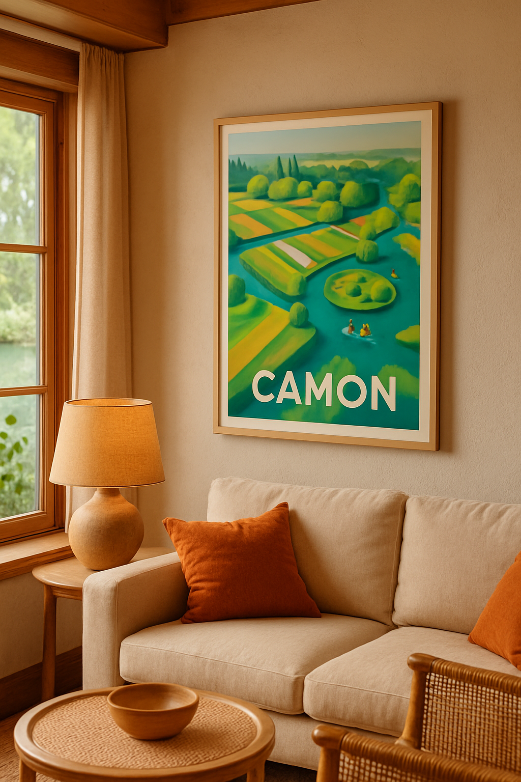 Affiche Camon — Évasion bucolique au fil de l'eau · poster d'art de Camon