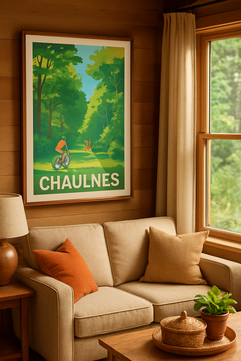 Affiche Chaulnes — L'escapade nature à vélo · poster d'art de Chaulnes