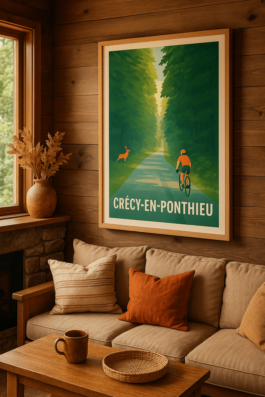 Affiche Crécy-en-Ponthieu — Évasion cycliste en pleine nature · poster d'art de Crécy-en-Ponthieu