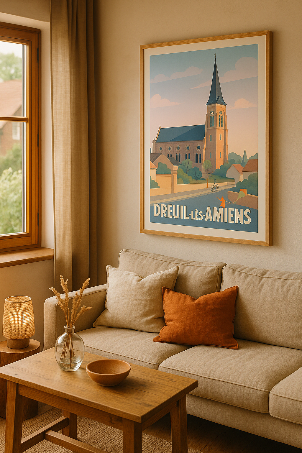 Somme France Affiche de Dreuil-lès-Amiens - Charme paisible et patrimoine