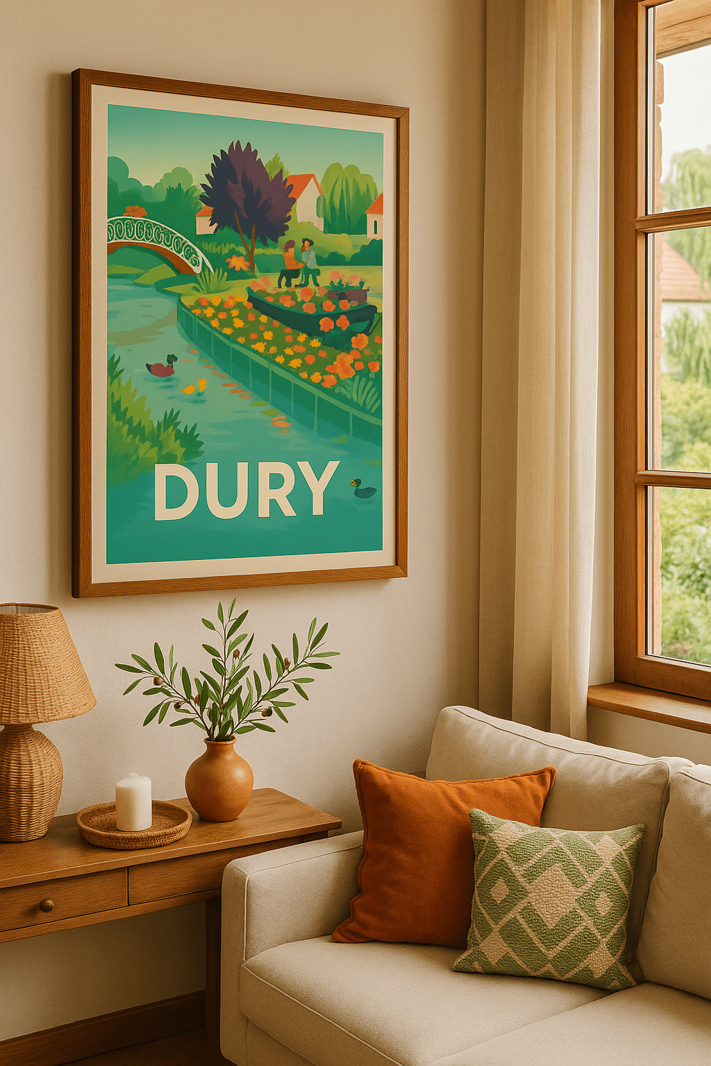Somme France Affiche de Dury - Escapade bucolique au fil de l'eau