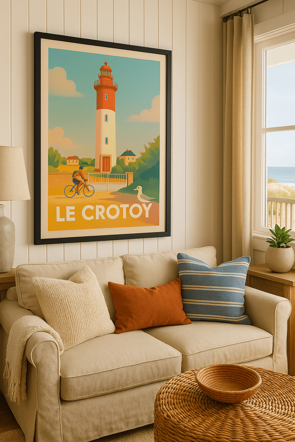 Affiche Le Crotoy — Charme et douceur au bord de la mer · poster d'art de Le Crotoy