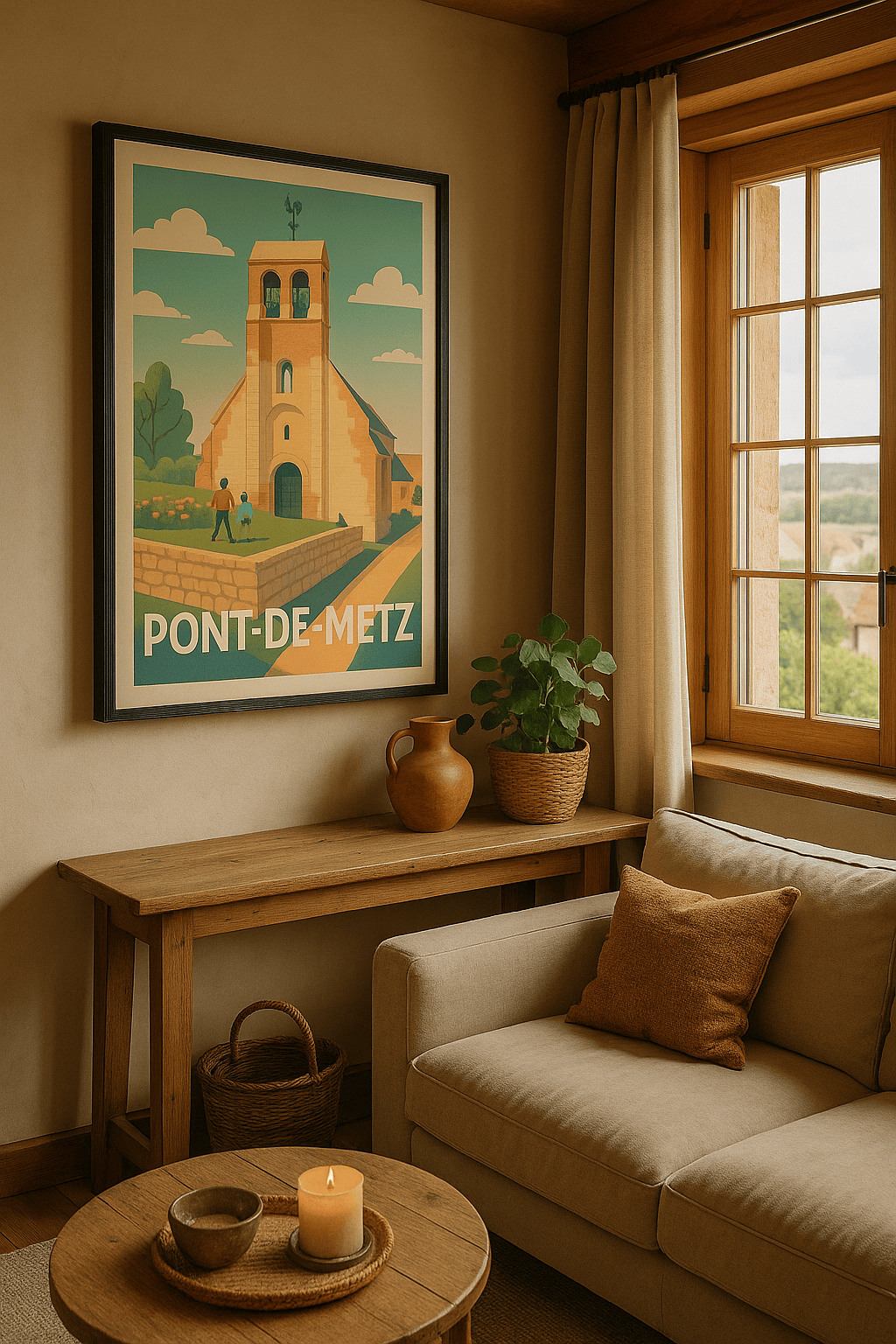 Somme France Affiche de Pont-de-Metz - Charme et Sérénité d'un Village Authentique