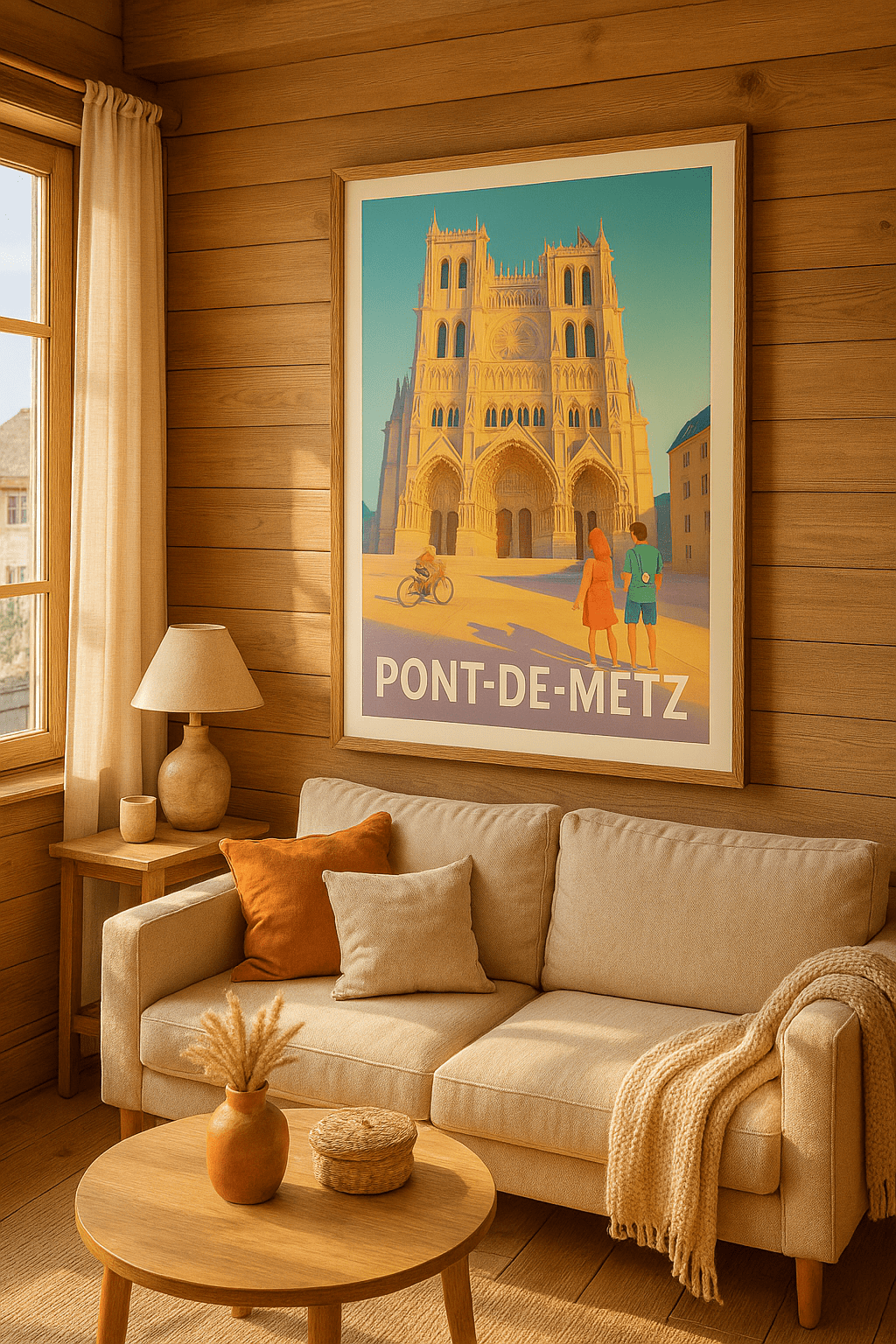 Affiche Pont-de-Metz — Voyage au cœur du patrimoine gothique · poster d'art de Pont-de-Metz
